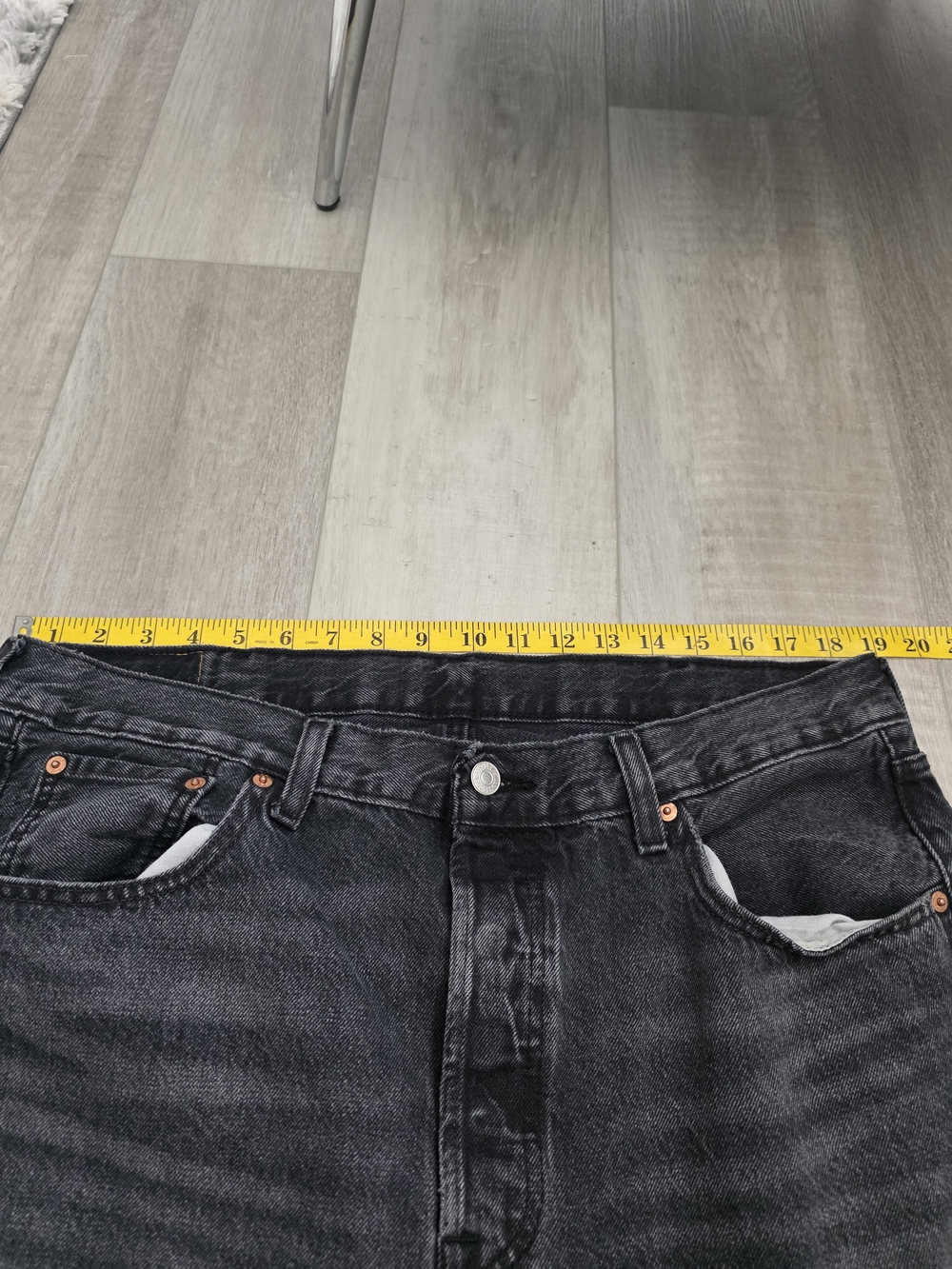 Levi’s 501 Original Fit Jeans Black Wash Straight Leg W38 L30 Classic Denim - Picture 6 of 10